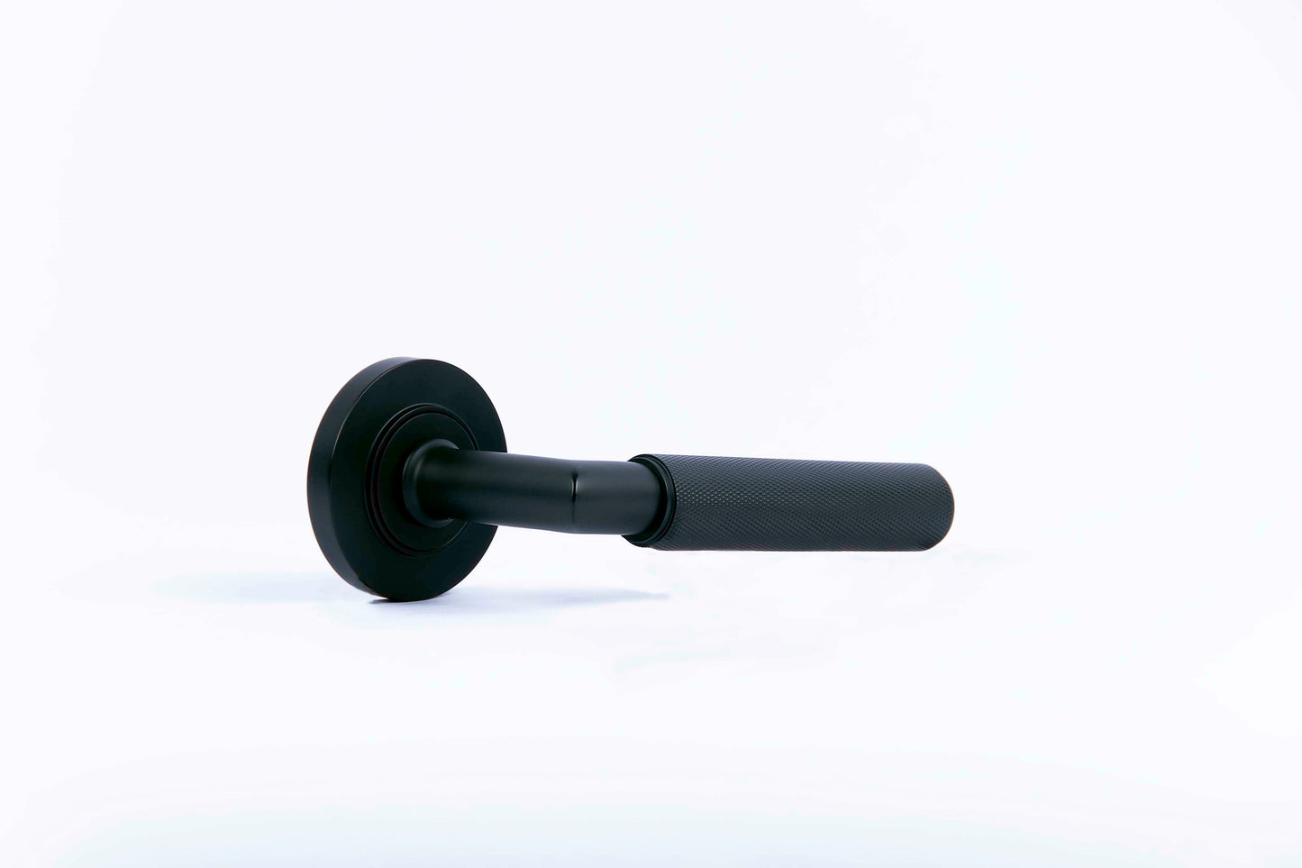 Piccadilly Knurled Lever Door Handles - Burlington Range - Matt Black