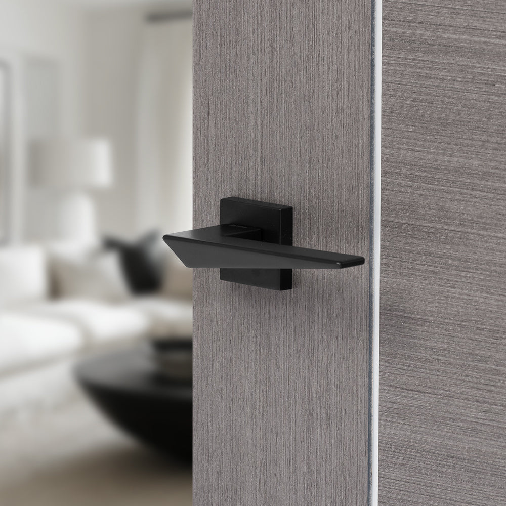 Atlantic UK Forme FMS215MB 'Naxos' Matt Black Door Handles on Square Rose product image