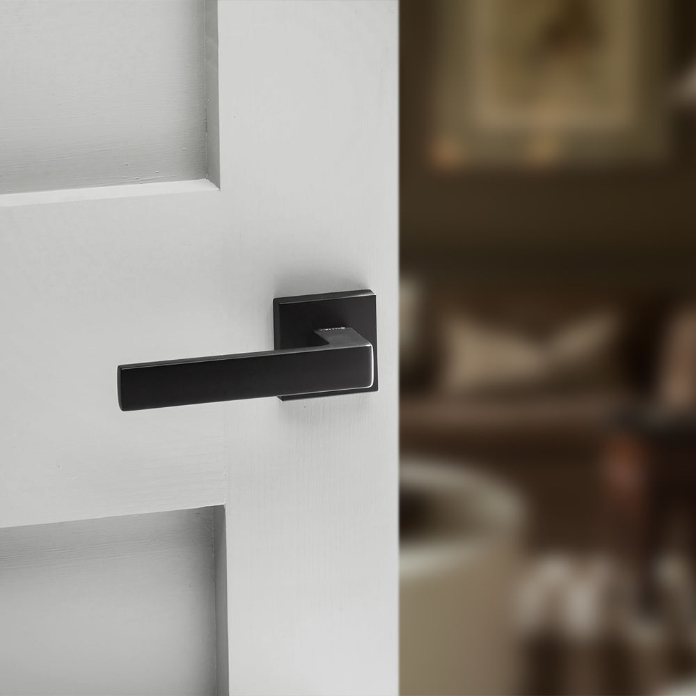 Atlantic UK Forme FMS254MB 'Asti' Matt Black Door Handles on Square Rose product image