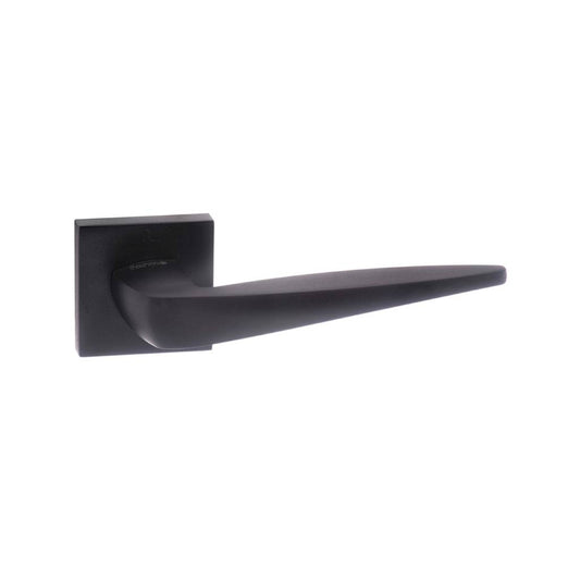 Atlantic UK Forme FMS272MB 'Foglia' Matt Black Door Handles on Square Rose product image