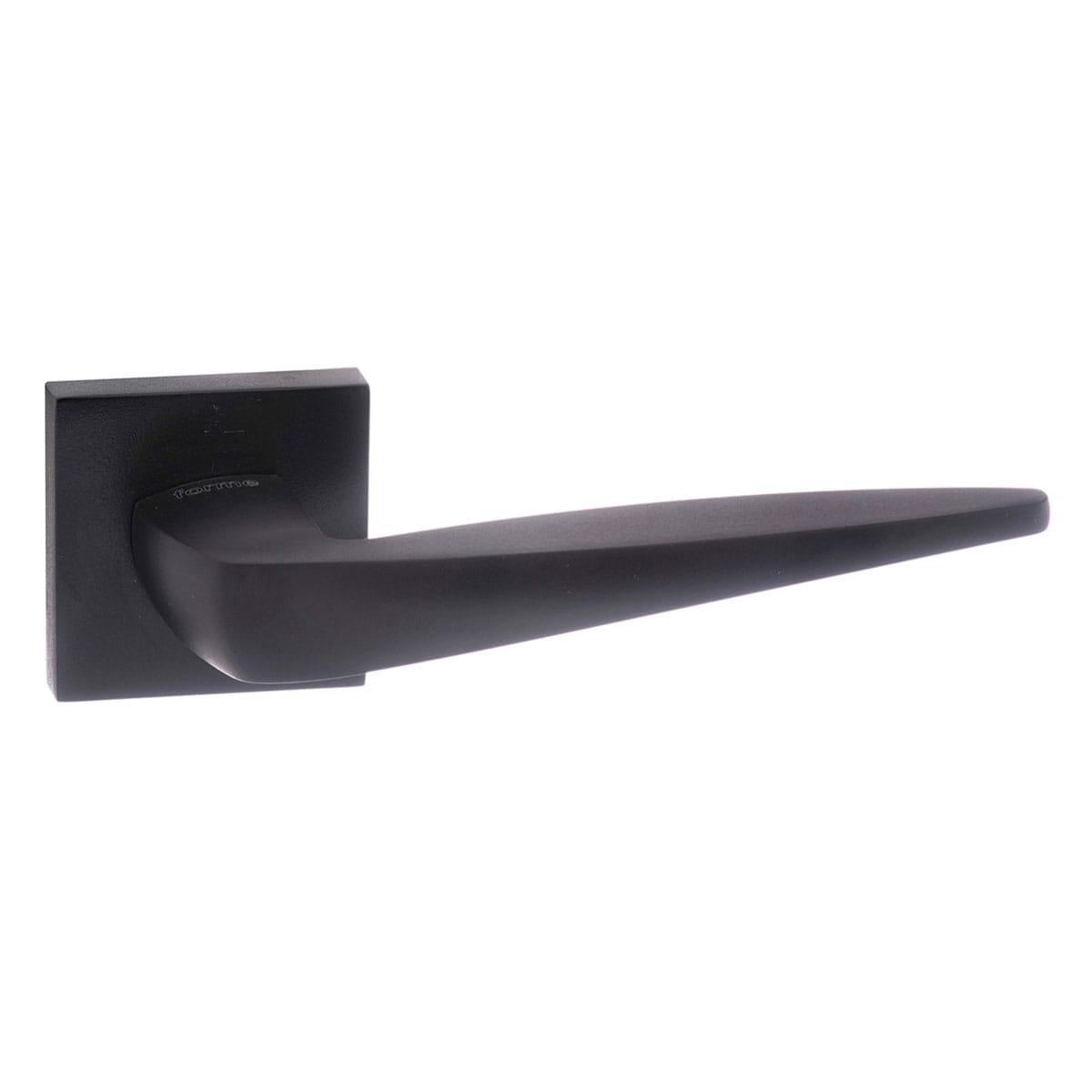 Atlantic UK Forme FMS272MB 'Foglia' Matt Black Door Handles on Square Rose product image