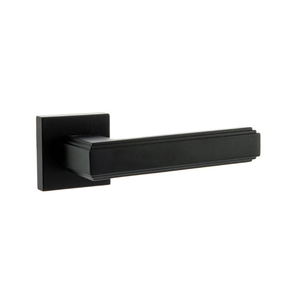 Atlantic UK Forme FMS293MB 'Alila' Matt Black Door Handles On Square Rose product image
