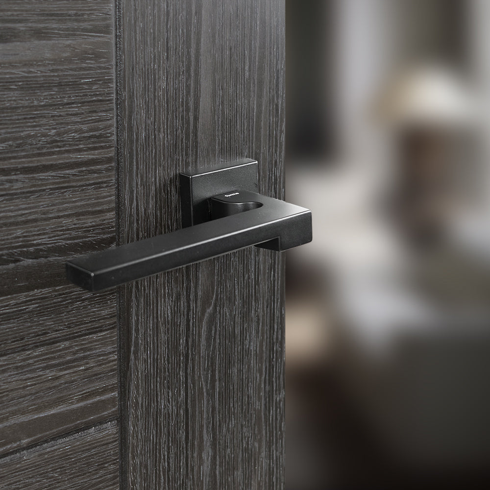 Atlantic UK Forme FMS430MB 'Ginevra' Matt Black Door Handles on Square Rose product image