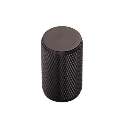 Cylindrical Knurled Cupboard Knob, 18mm