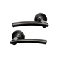 Opal Black Nickel/Polished Chrome Door Handles On Round Rose product image