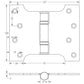 102x127x3mm Antique Brass Parliament Ball Bearing Hinge
