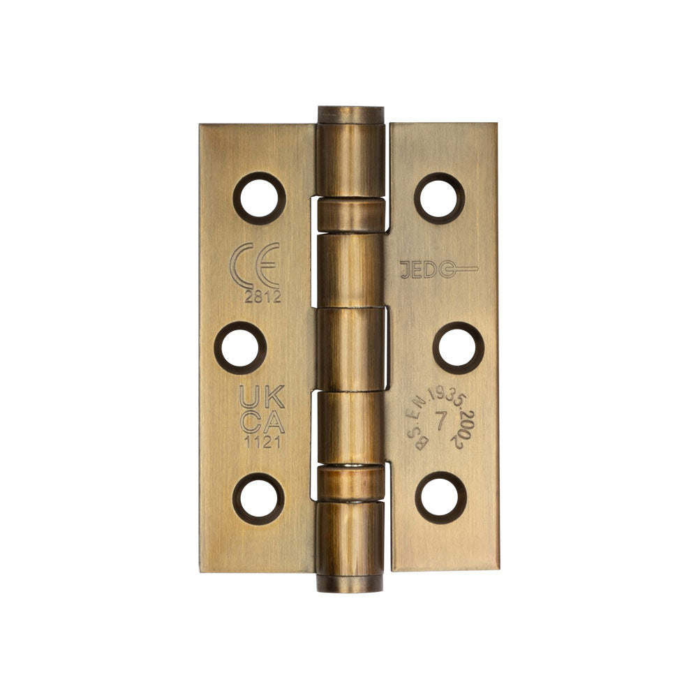 3 Inch Grade 7 Fire Rated, Antique Brass, Ball Bearing Hinges