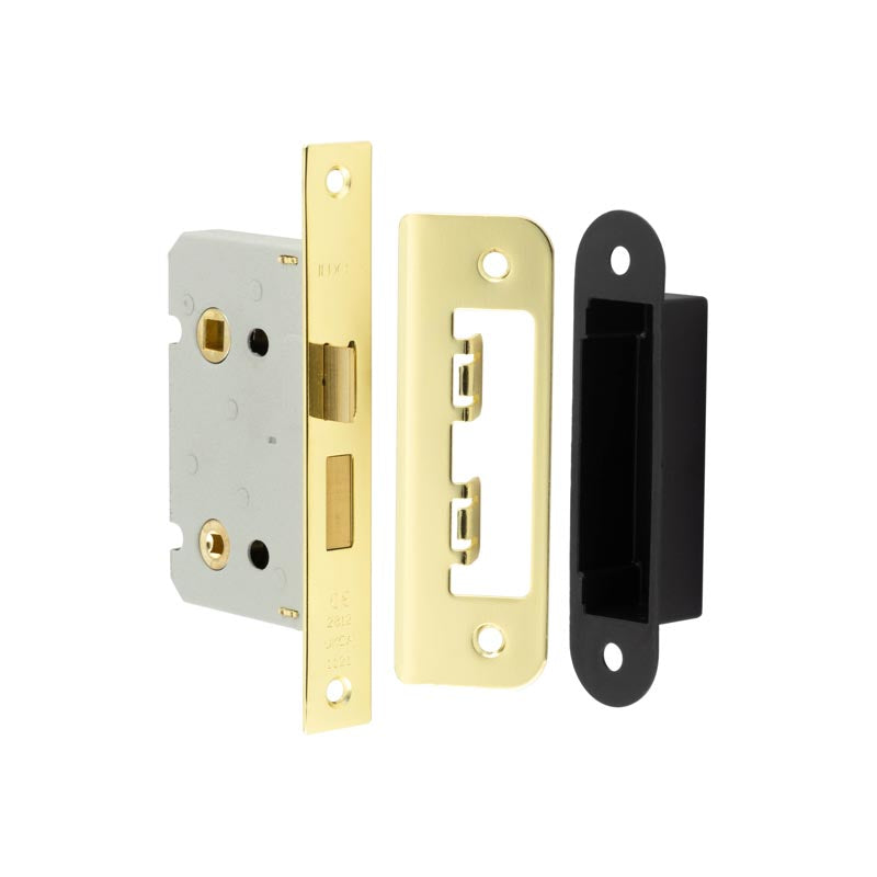 Electro Brassed Bathroom Mortice Door Lock 2.5 Inch - JL450EB