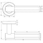 JV848PC Frelan Jedo 'Bloom' Polished Chrome Door Handles on Round Rose