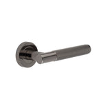 Frelan Hardware - Black Nickel 'Bari' Knurled Door Handles - JV850BN