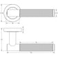 Frelan Hardware - Dark Bronze Knurled T-Bar Door Handles - JV850DB