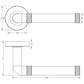 Frelan Hardware - Satin Brass 'Midtown' Knurled Door Handles - JV853SB