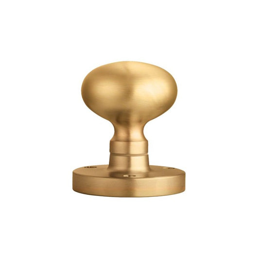 M35SB Satin Brass Carlisle Brass Mushroom Mortice Door Knobs