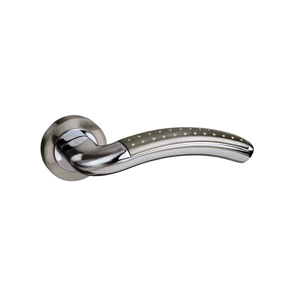 Monaco Satin Nickel/Polished Chrome Door Handles M78SNCP product image