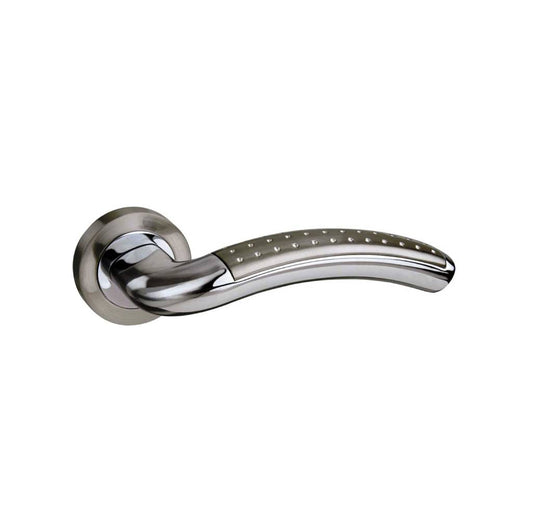Monaco Satin Nickel/Polished Chrome Door Handles M78SNCP product image