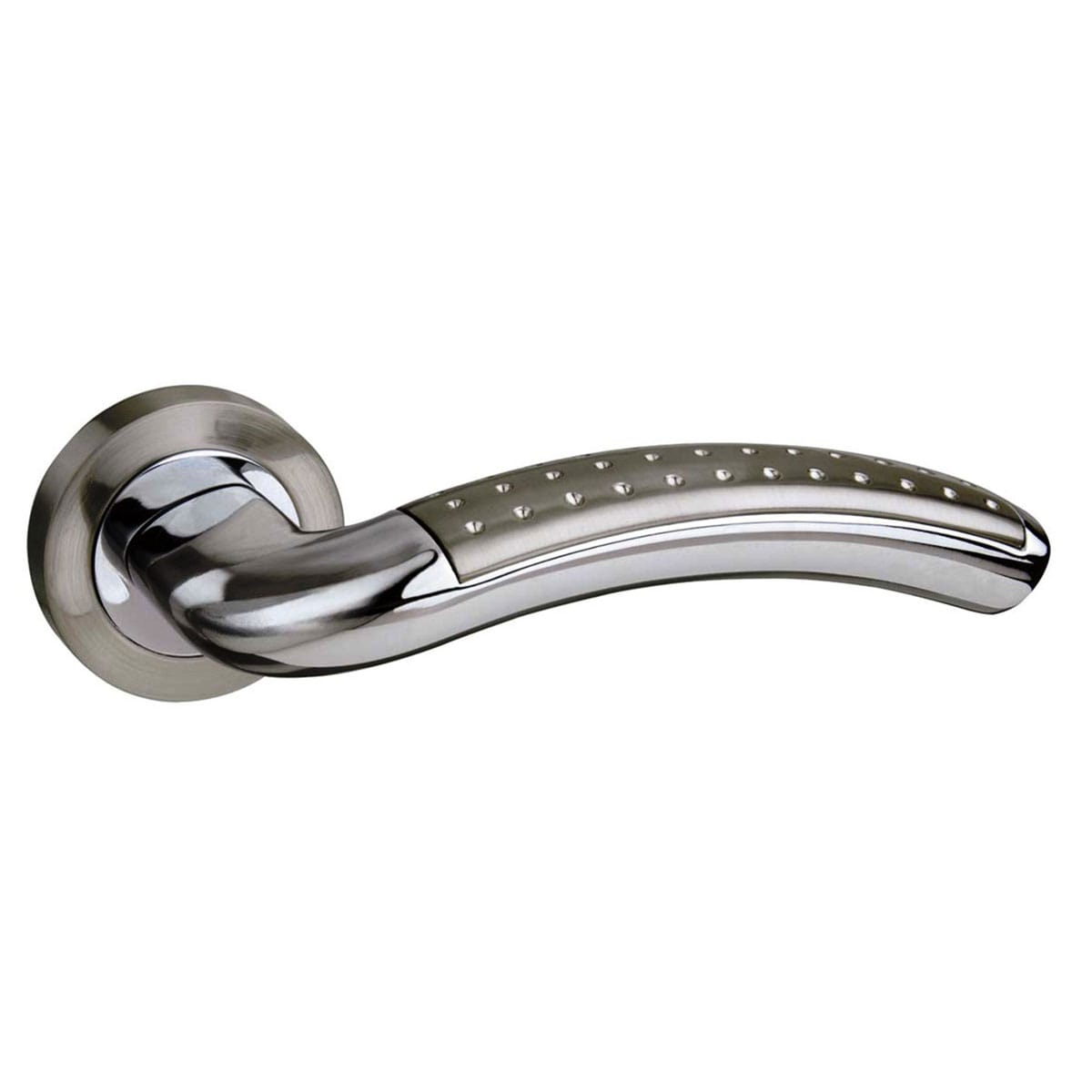 Monaco Satin Nickel/Polished Chrome Door Handles M78SNCP product image
