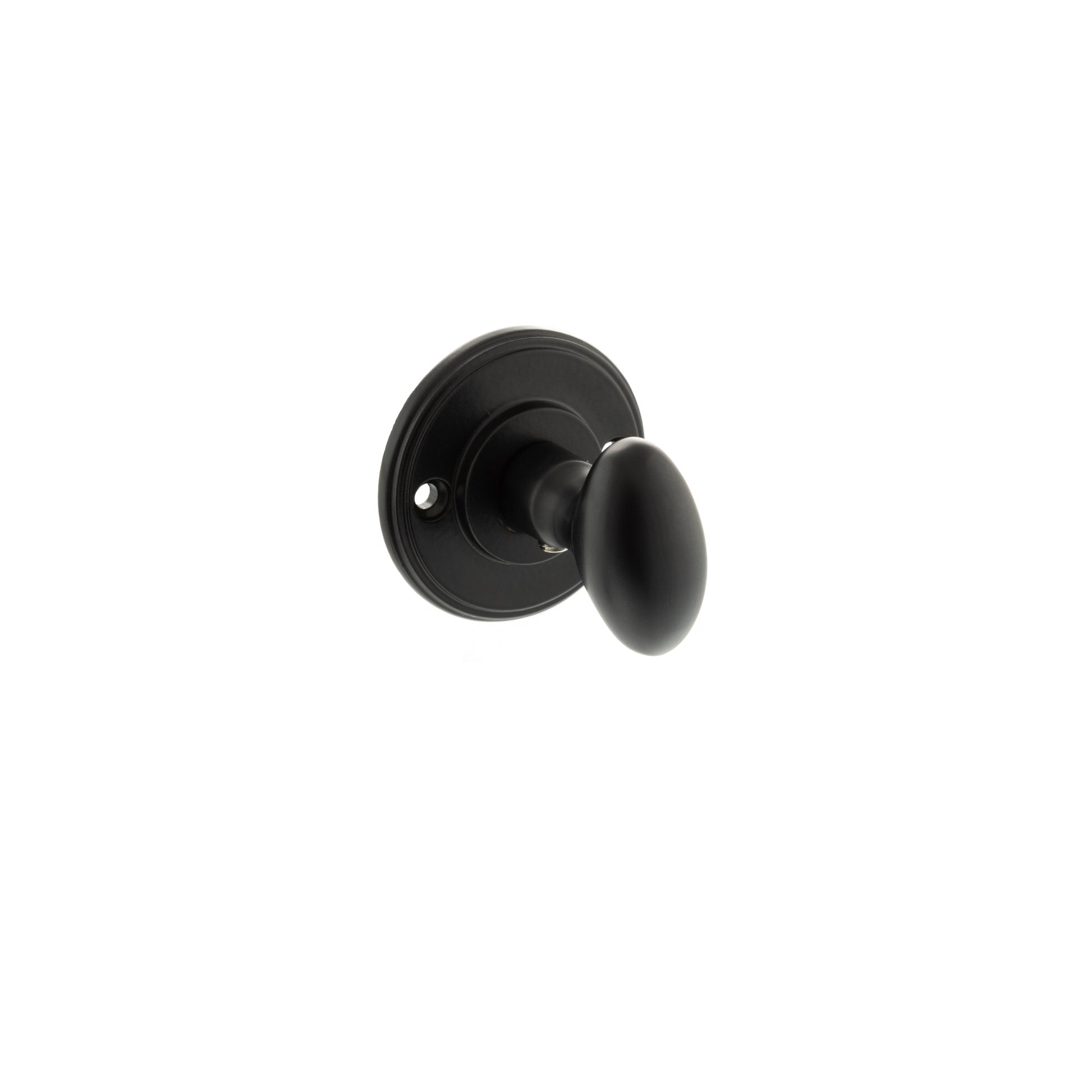 Atlantic UK 'Millhouse Brass' Oval Bathroom Turn & Release - Matt Black - MHOWCMB product image