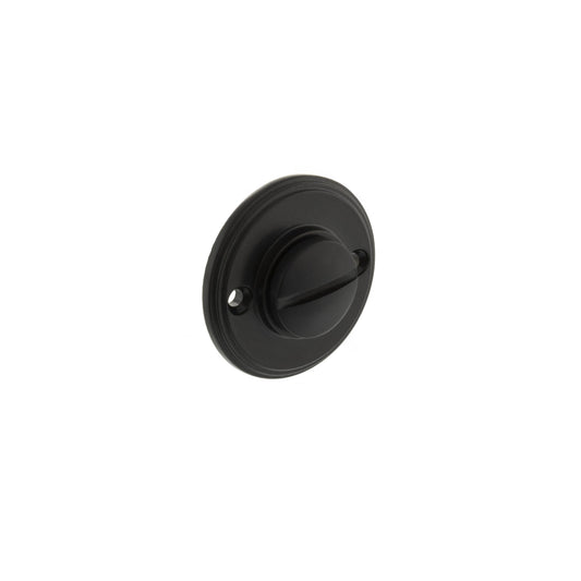 Atlantic UK 'Millhouse Brass' Oval Bathroom Turn & Release - Matt Black - MHOWCMB product image