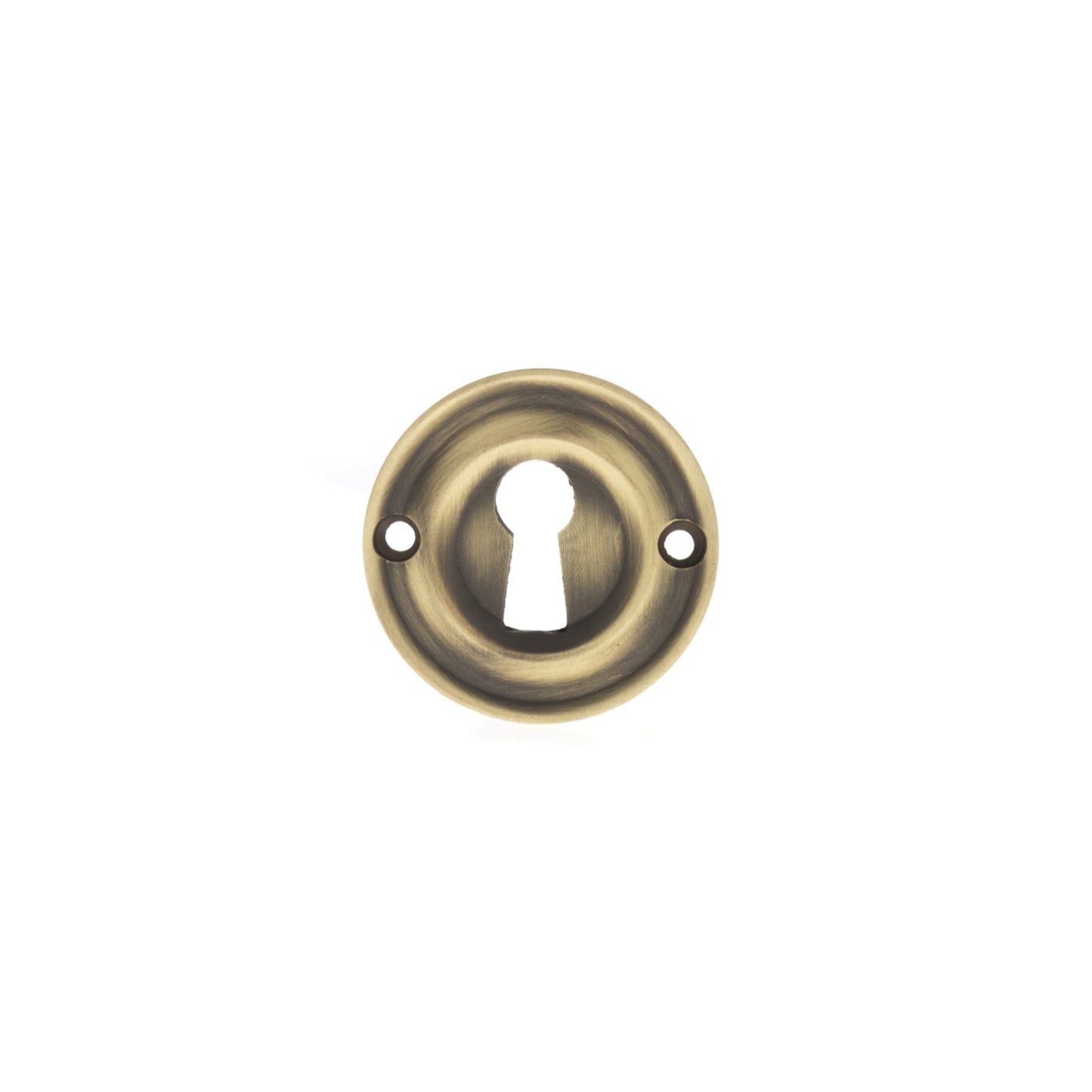 Atlantic Old English Solid Brass Open Key Hole Escutcheon, Matt Antique Brass - OERKEMAB