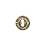 Atlantic Old English Solid Brass Open Key Hole Escutcheon, Matt Antique Brass - OERKEMAB