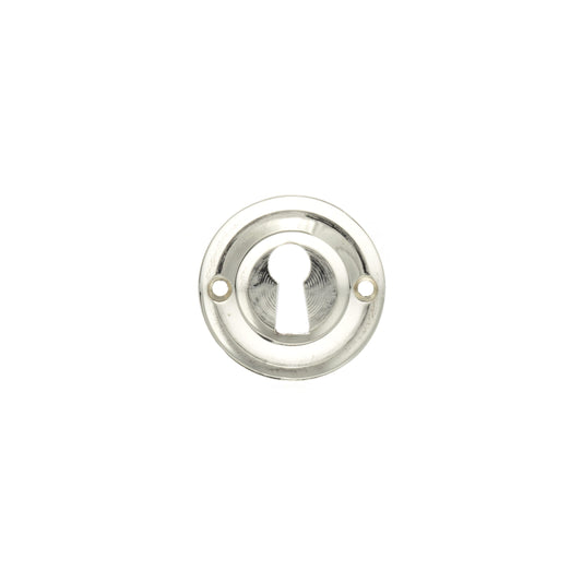 Atlantic Old English Solid Brass Open Key Hole Escutcheon, Polished Nickel - OERKEPN