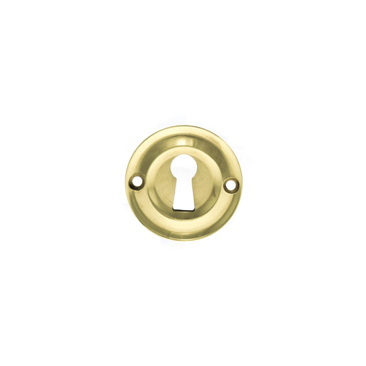 Atlantic Old English Solid Brass Open Key Hole Escutcheon, Unlacquered Brass - OERKERB