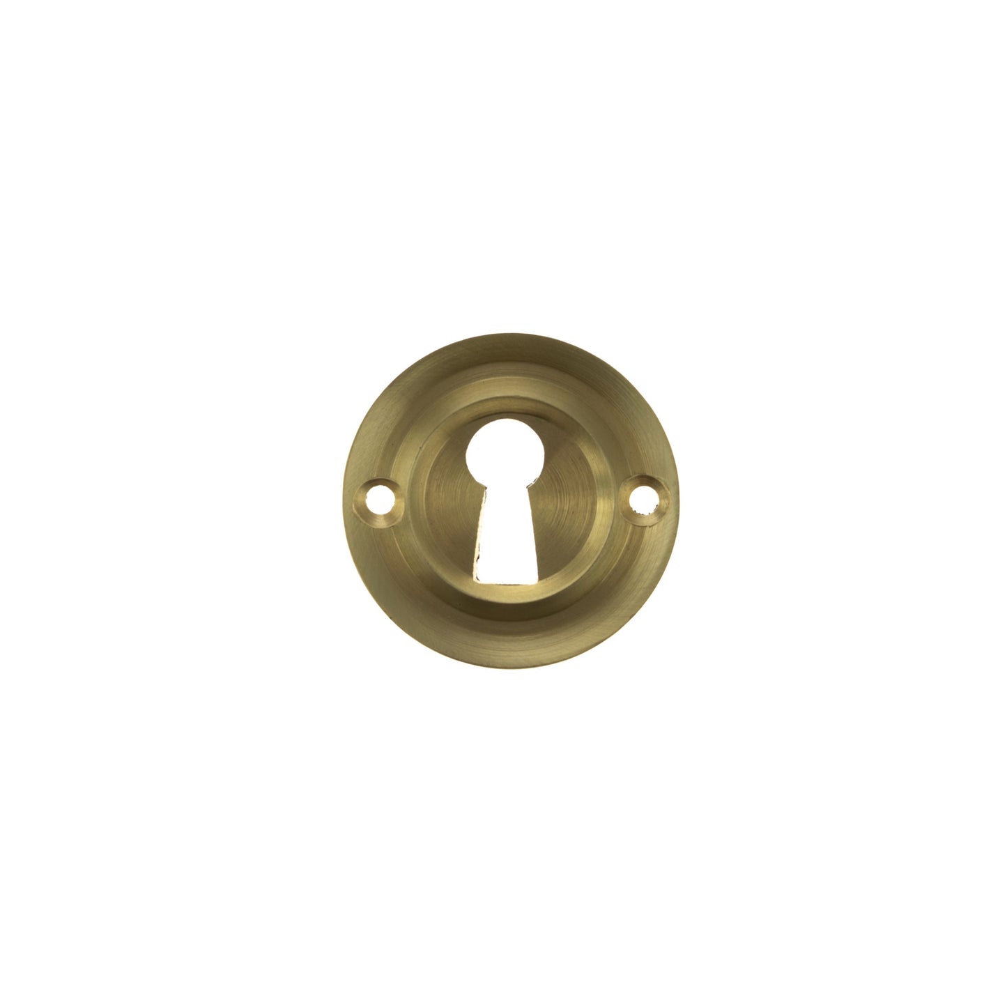Atlantic Old English Solid Brass Open Key Hole Escutcheon, Satin Brass - OERKESB