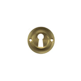 Atlantic Old English Solid Brass Open Key Hole Escutcheon, Satin Brass - OERKESB