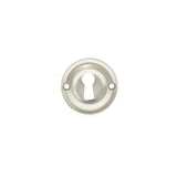 Atlantic Old English Solid Brass Open Key Hole Escutcheon, Satin Nickel - OERKESN