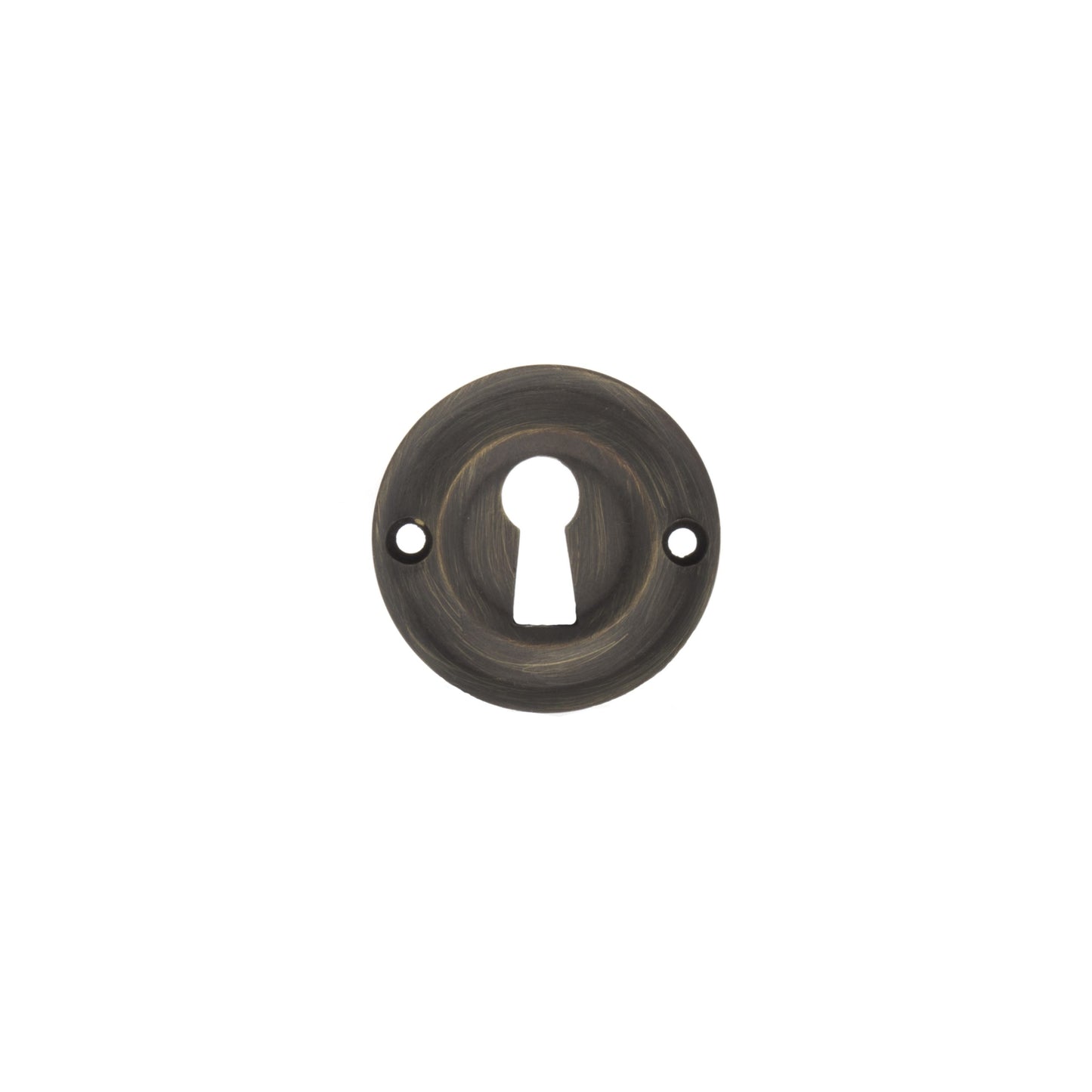 Atlantic Old English Solid Brass Open Key Hole Escutcheon, Urban Bronze - OERKEUB