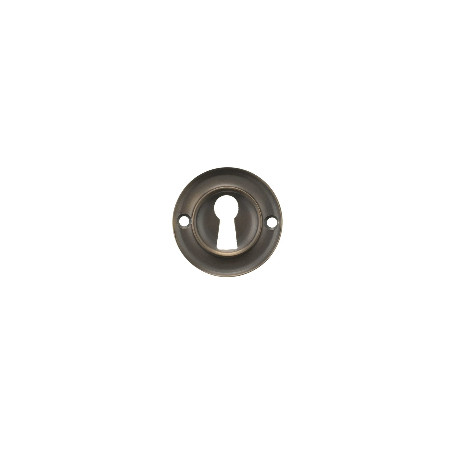 Atlantic Old English Solid Brass Open Key Hole Escutcheon, Urban Dark Bronze - OERKEUDB