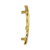 Bamboo Cabinet Handle in Polished Brass, 150mm, featuring solid brass construction for a contemporary and elegant look.