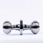 Polished Chrome Reeded Beehive Mortice Door Knobs