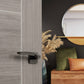 Oklahoma Black Nickel Door Handles On Square Rose S25SBN product image