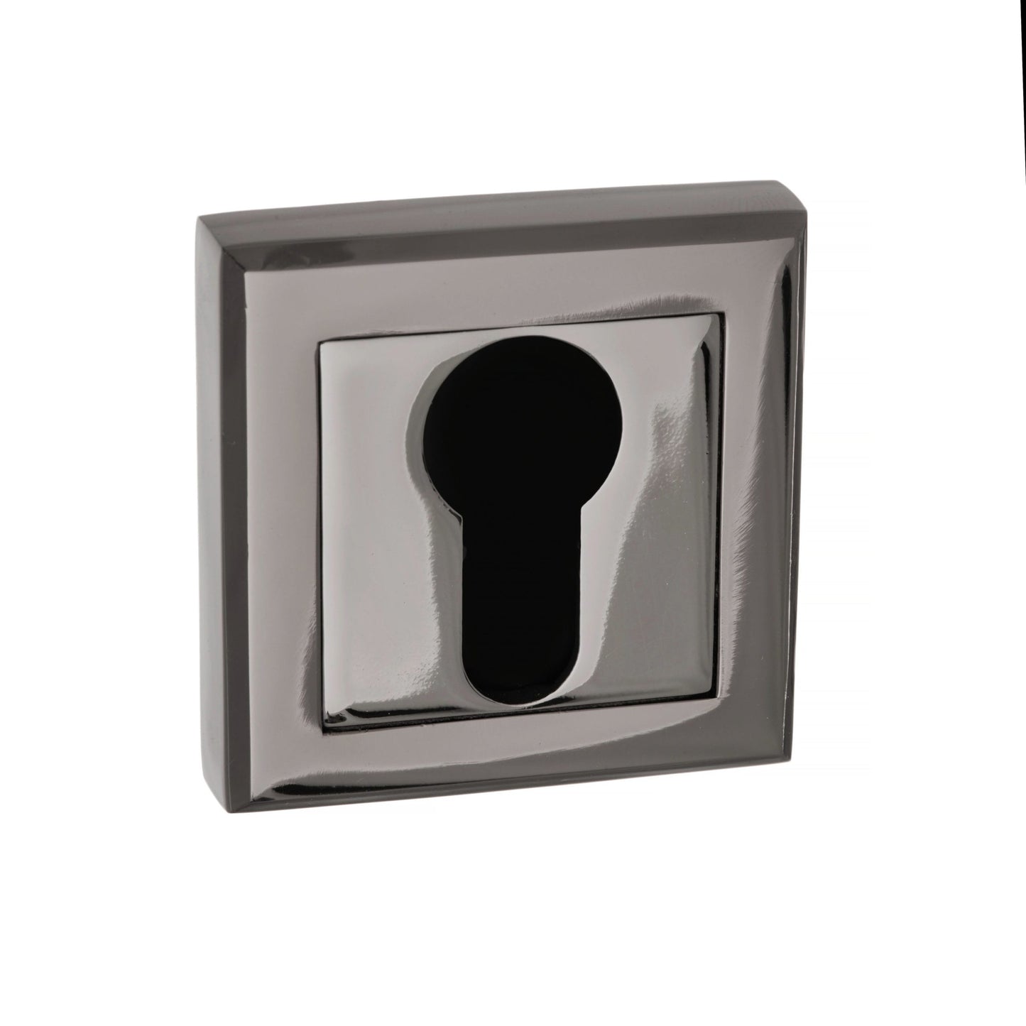 Black Nickel Square EURO PROFILE Keyhole Escutcheon S2ESCESBN product image