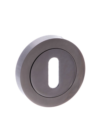 S2ESCKRBN STATUS Key Escutcheons on Round Rose - Black Nickel