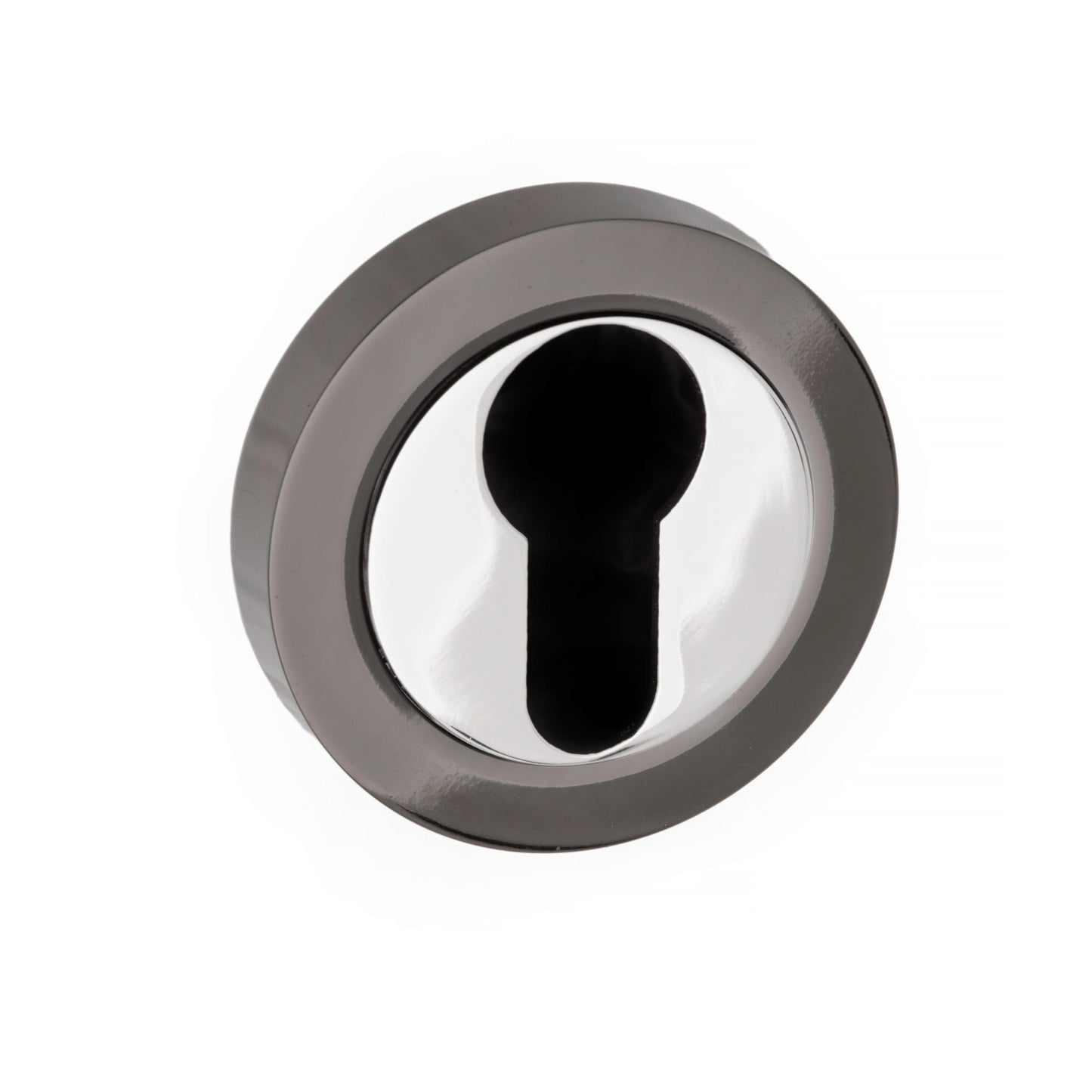 Polished Chrome/Black Nickel Round EURO PROFILE Escutcheon S3ESCERBNPC product image