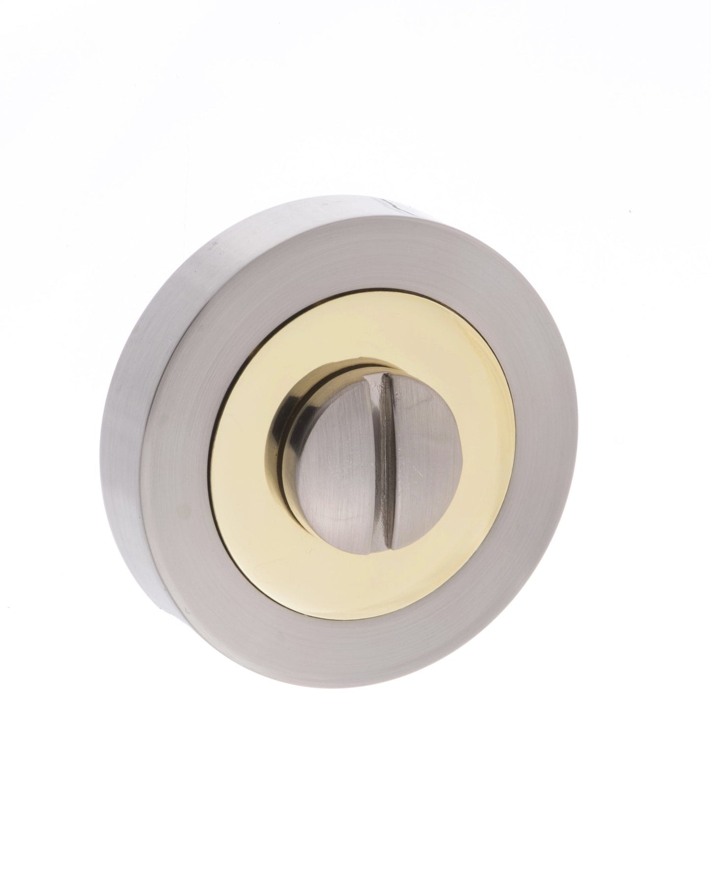 Satin Nickel/Brass Dual Finish Bathroom Turn and Release - S3WCRSNBP product image