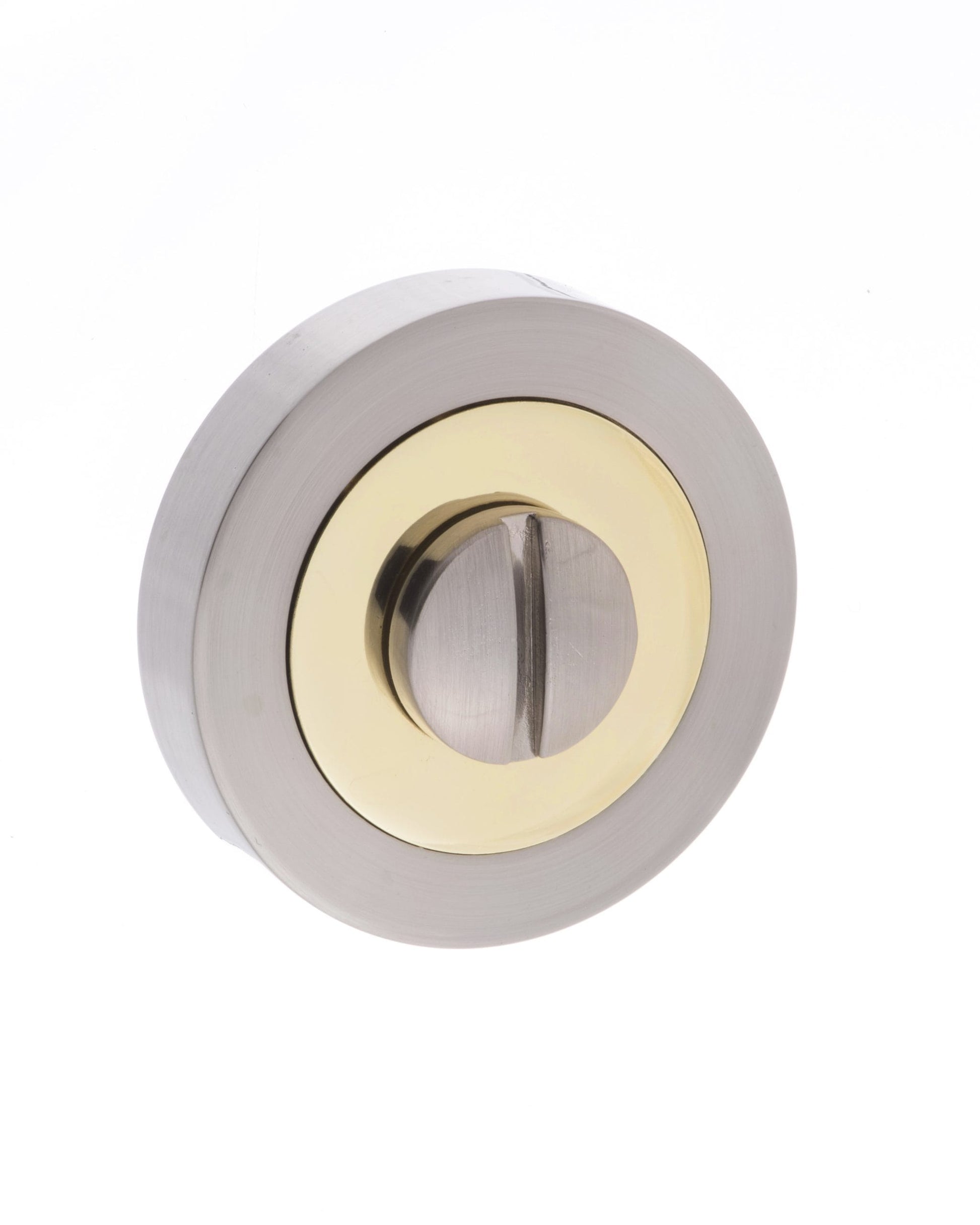 Satin Nickel/Brass Dual Finish Bathroom Turn and Release - S3WCRSNBP product image
