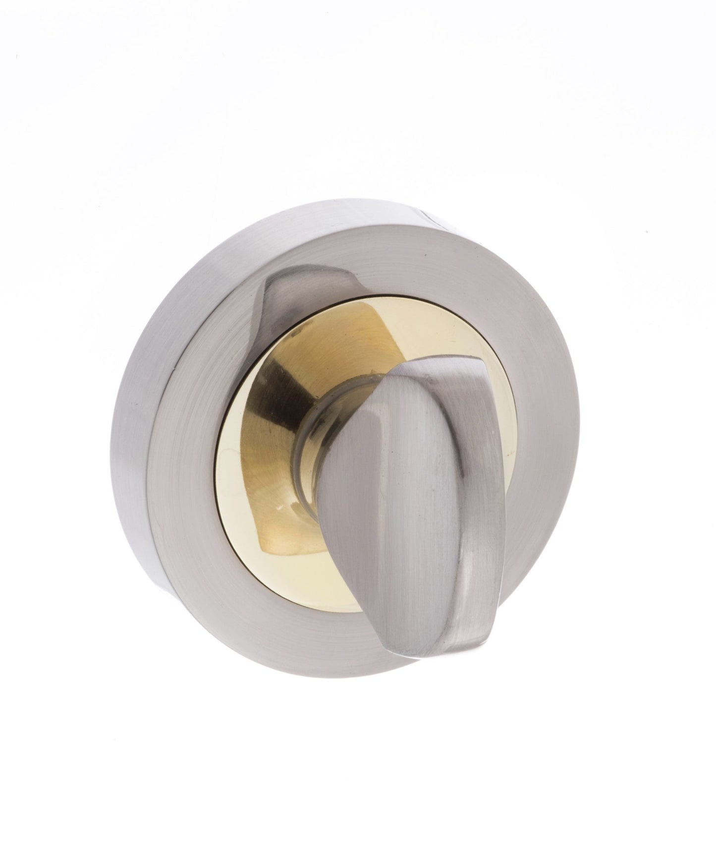 Satin Nickel/Brass Dual Finish Bathroom Turn and Release - S3WCRSNBP product image