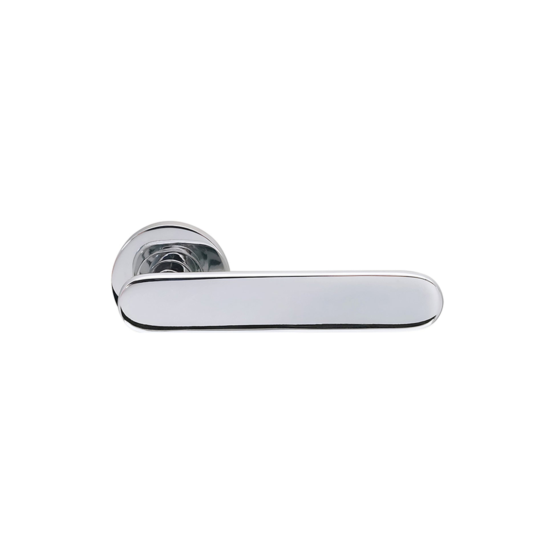 Lever Door Handle & Sprung Rose | Polished Chrome | 128 mm | Skyla | Spira Brass product image