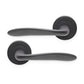 Lever Door Handle & Contemporary Design | Matt Black | 125mm | Mars | Spira Brass product image