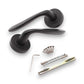 Lever Door Handle & Contemporary Design | Matt Black | 125mm | Mars | Spira Brass product image