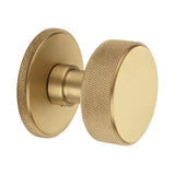 SB2123SB - Spira Brass 'Connaught' Knurled Mortice Rim Door Knobs Satin Brass