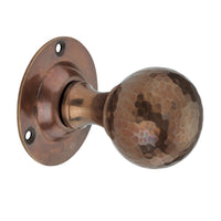 Thumbnail for Spira Brass Hammered Ball Mortice Door Knob, Antique Brass - SB2128AT