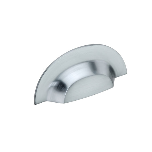 Slim Cup Handle in Satin Chrome with Comfortable Grip, 105mm size, designed for modern homes by Spira Brass.