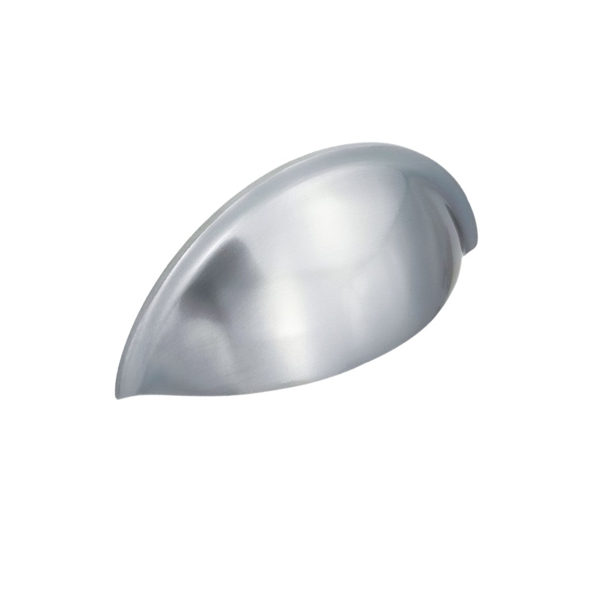 Slim Cup Handle in Satin Chrome with Comfortable Grip, 85mm, by Spira Brass, perfect for modern home decor.