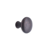 Mushroom 32mm cupboard knob in aged bronze with ergonomic design, perfect for enhancing cabinetry and providing a comfortable grip.
