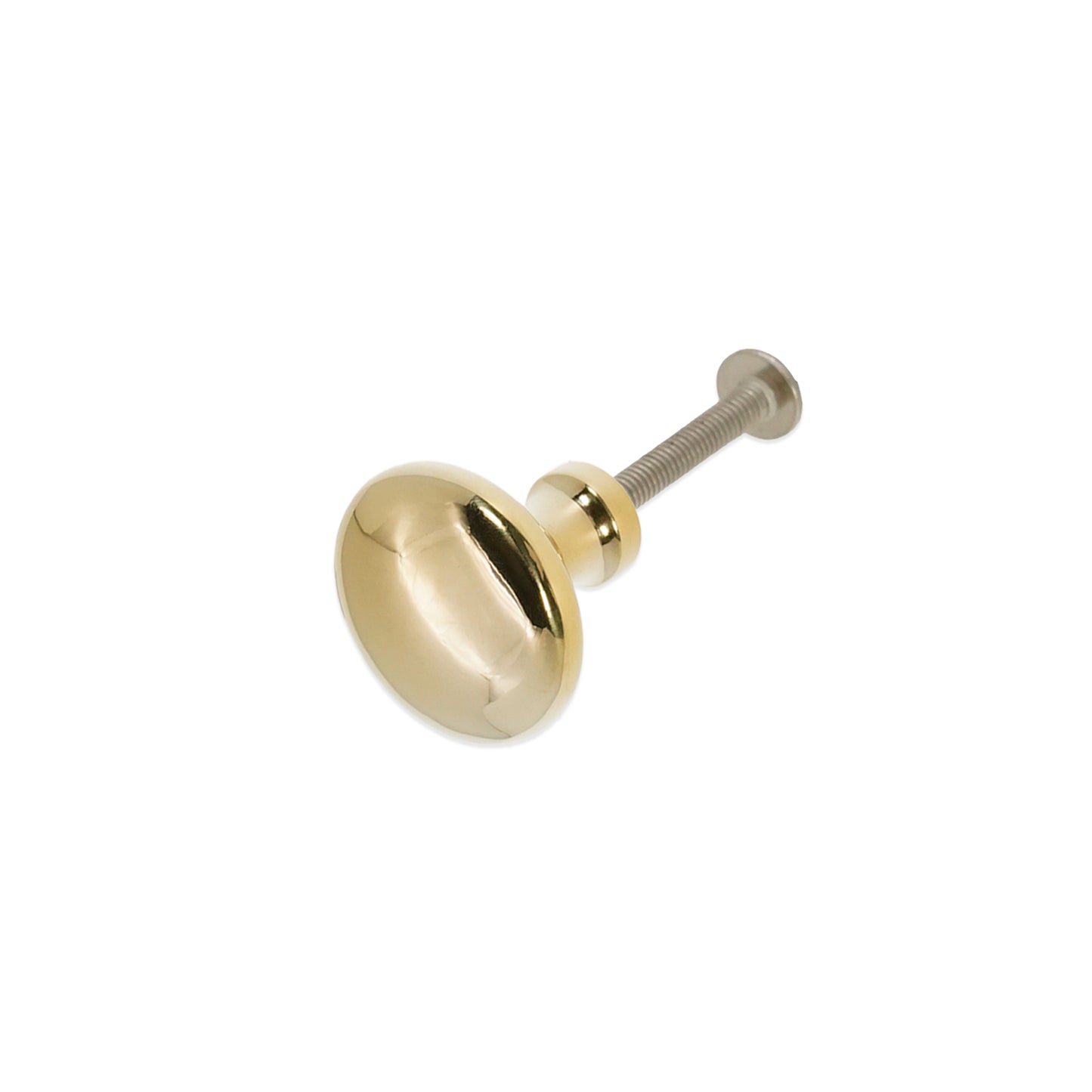 Mushroom Cupboard Knob & Ergonomic Design | Polished Brass Unlacquered | 32mm | Spira Brass product image