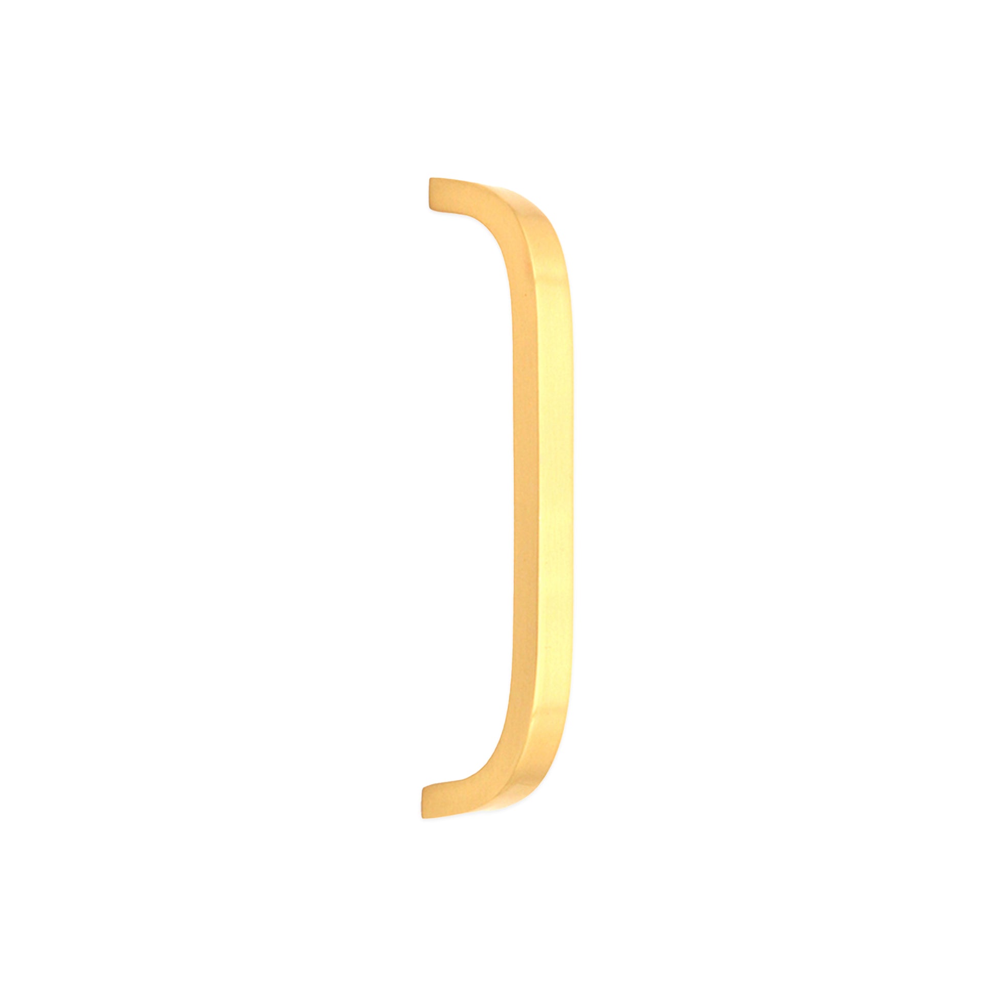 Curve Bar Cabinet Handle & Solid Brass Construction | Satin Brass | 135mm x 25mm | Spira Brass product image